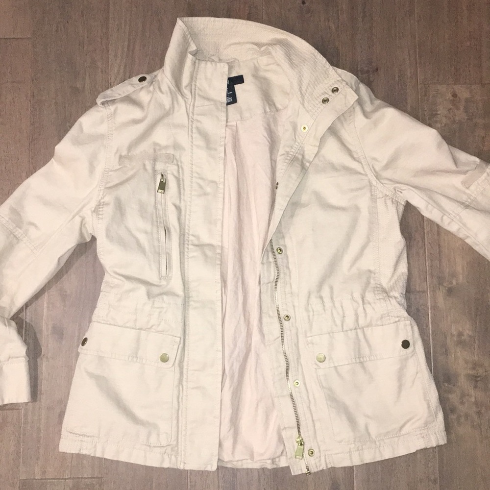 NWOT H&M Khaki Cargo Utility Coat- US 8